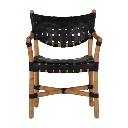 Morrison Rattan Arm Chair - Natural/Black - Gabby