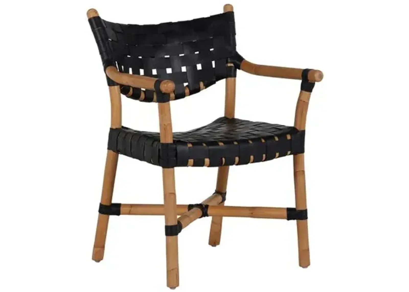 Morrison Rattan Arm Chair - Natural/Black - Gabby