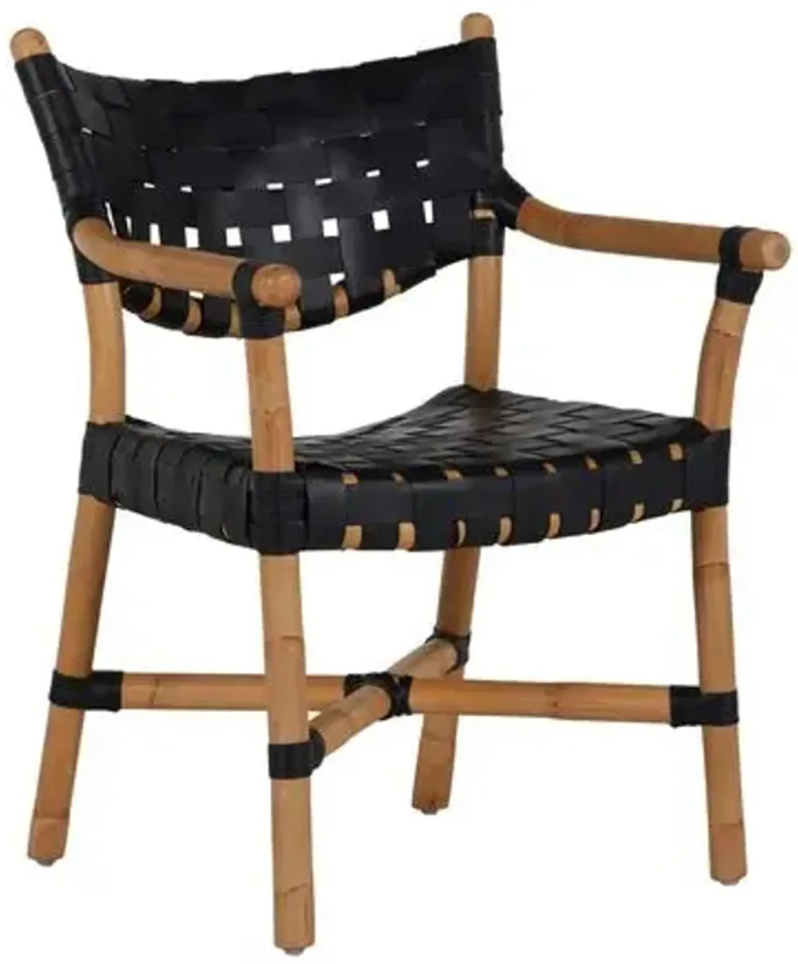 Morrison Rattan Arm Chair - Natural/Black - Gabby