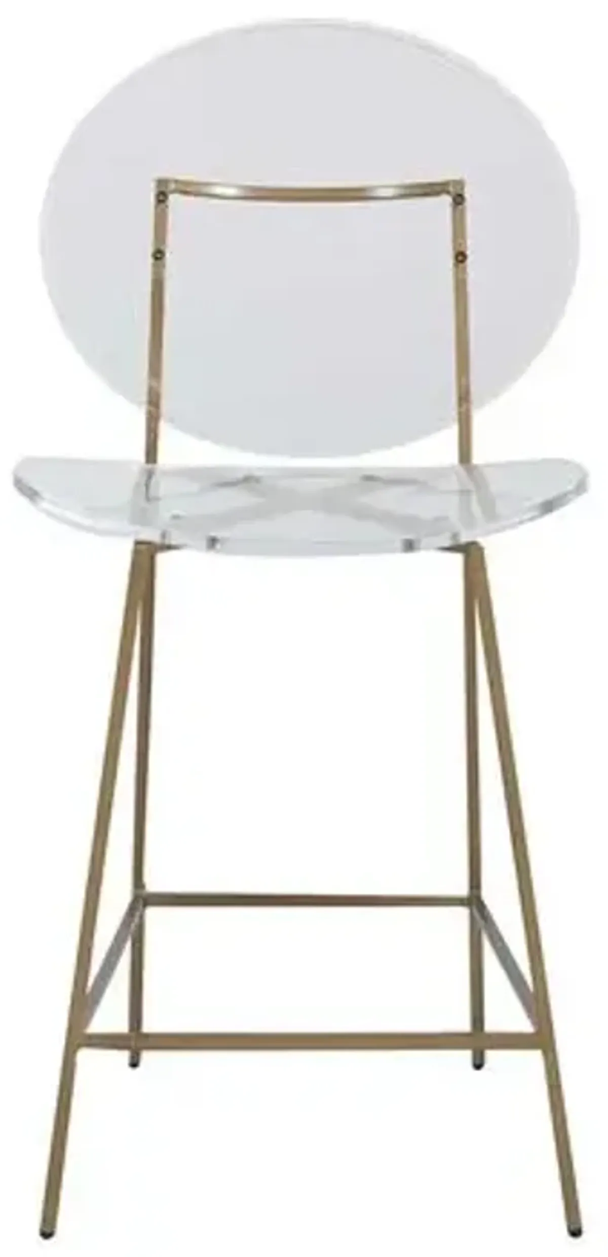 Sandy Acrylic Counter Stool - Gold/Clear - Gabby