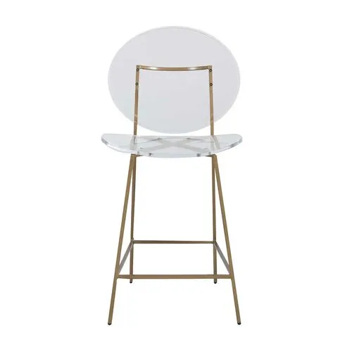 Sandy Acrylic Counter Stool - Gold/Clear - Gabby