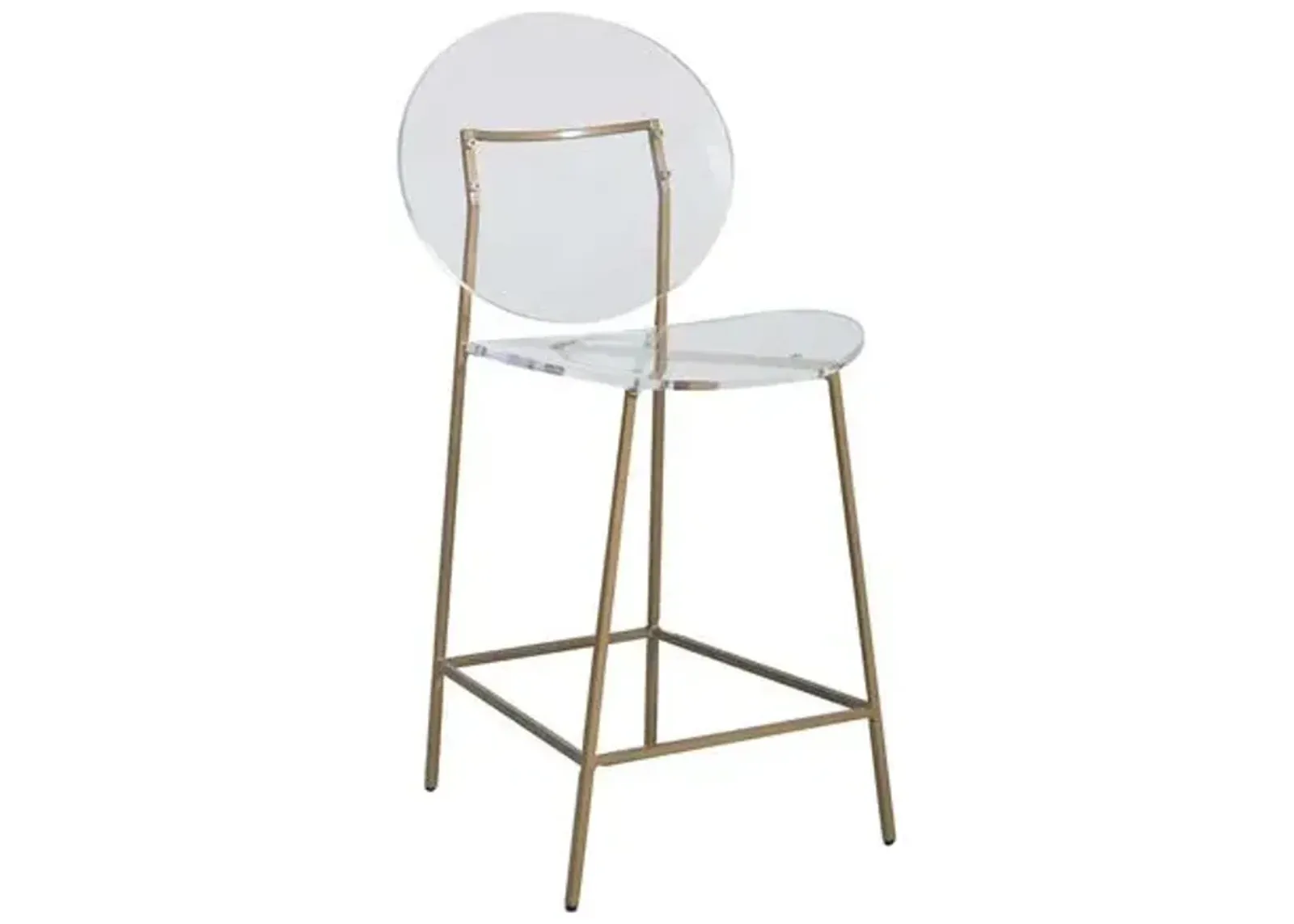 Sandy Acrylic Counter Stool - Gold/Clear - Gabby