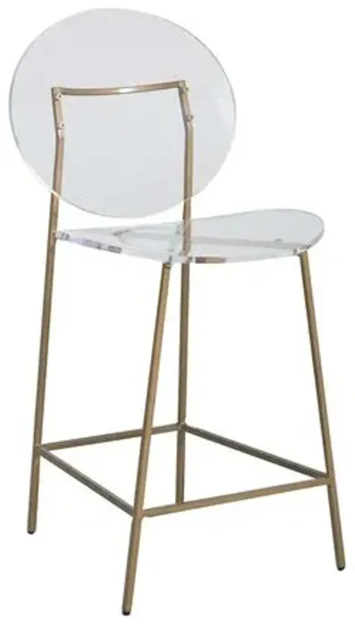 Sandy Acrylic Counter Stool - Gold/Clear - Gabby