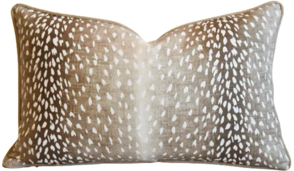 Antelope Deer Fawn Linen & Velvet Pillow
