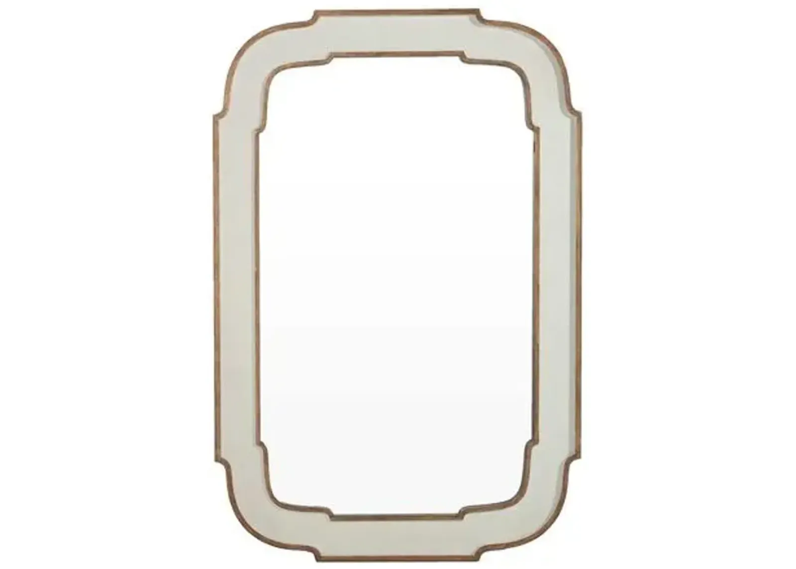 Joanie Wall Mirror - Antique White - Gabby