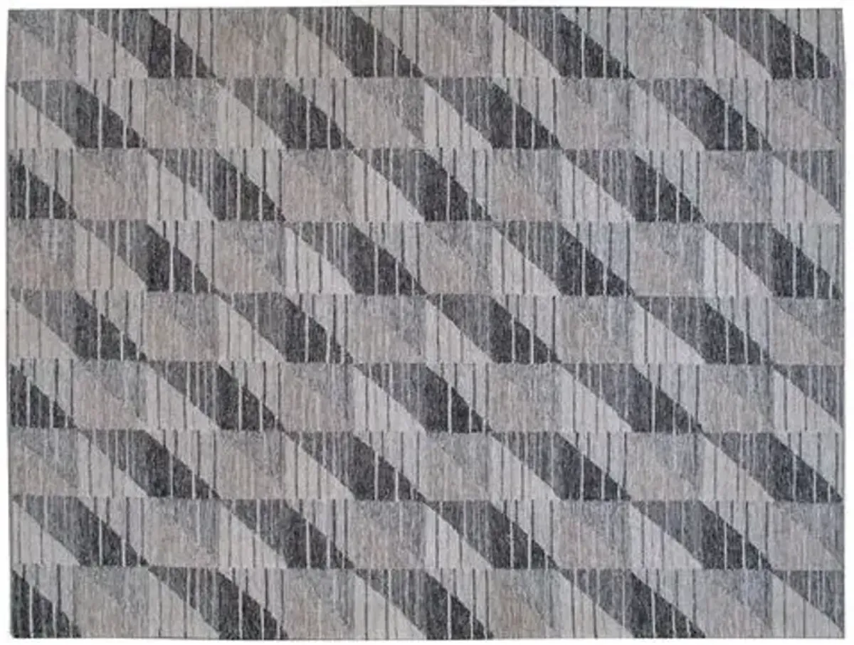 Skye Flat-Weave Rug - Gray - STARK - Gray