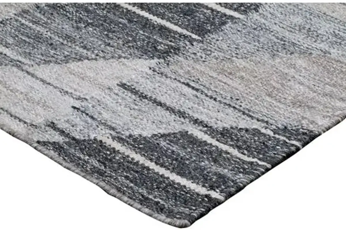 Skye Flat-Weave Rug - Gray - STARK - Gray