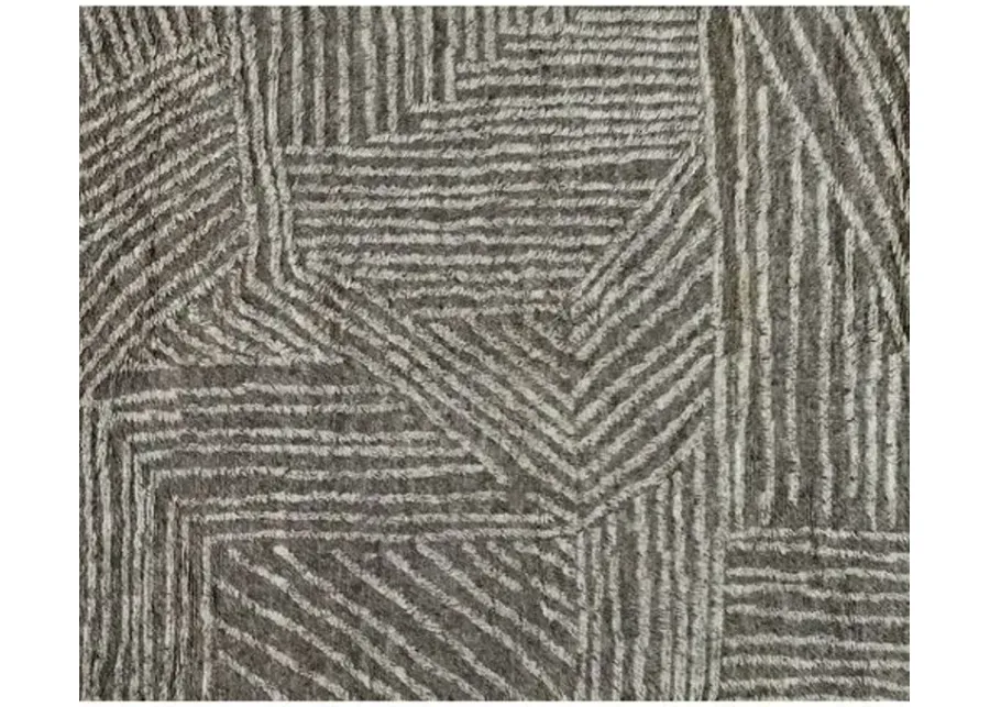 Anders Hand-Knotted Rug - Maze - STARK - Gray - Gray