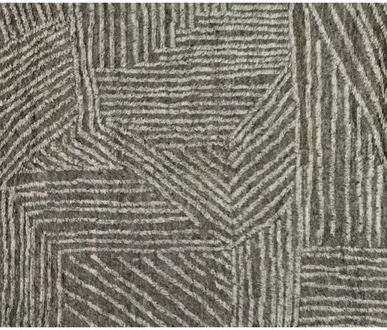 Anders Hand-Knotted Rug - Maze - STARK - Gray - Gray