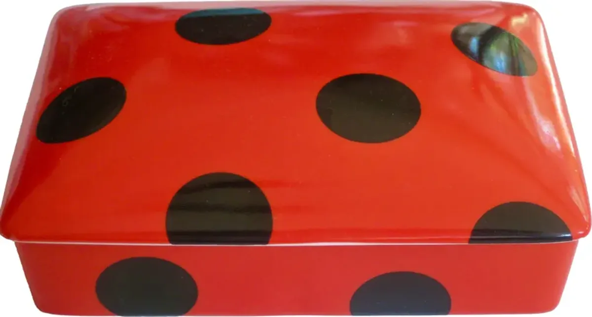 Porcelain Polka Dot Box - The Emporium Ltd. - Red