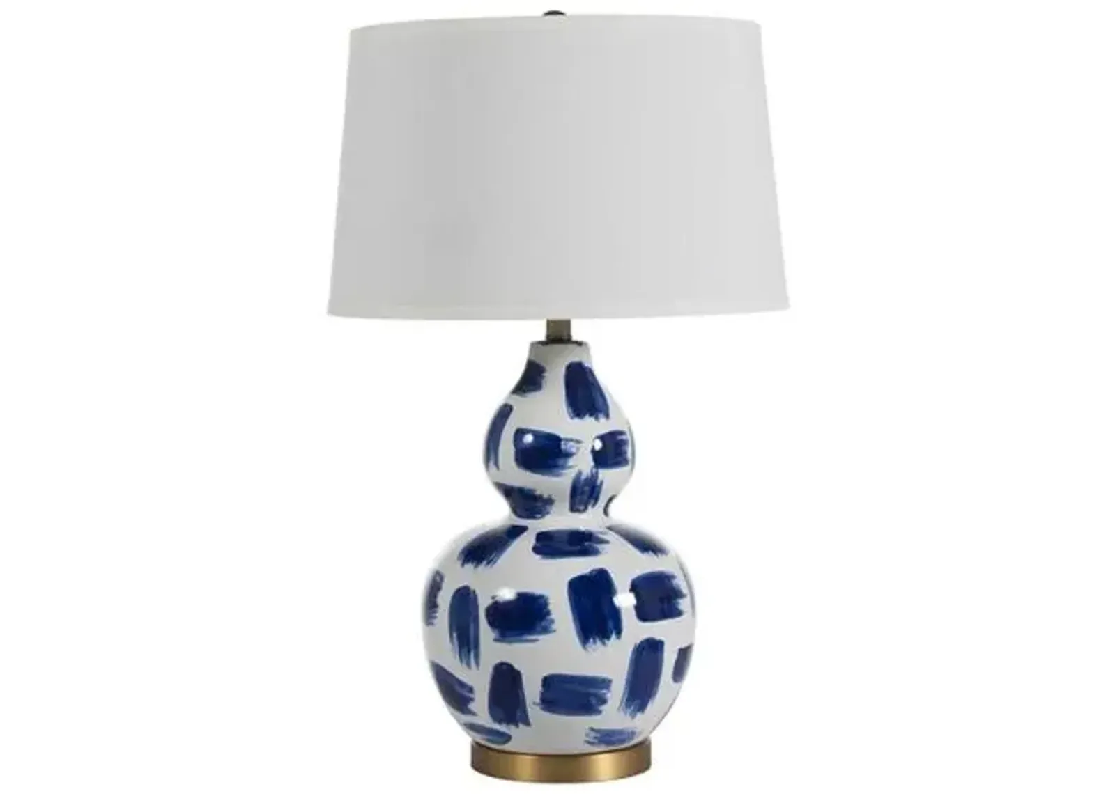 Luca Table Lamp - Blue Brushstroke - Gabby