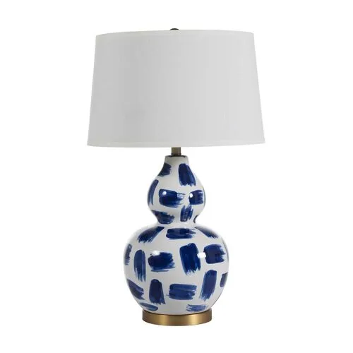 Luca Table Lamp - Blue Brushstroke - Gabby