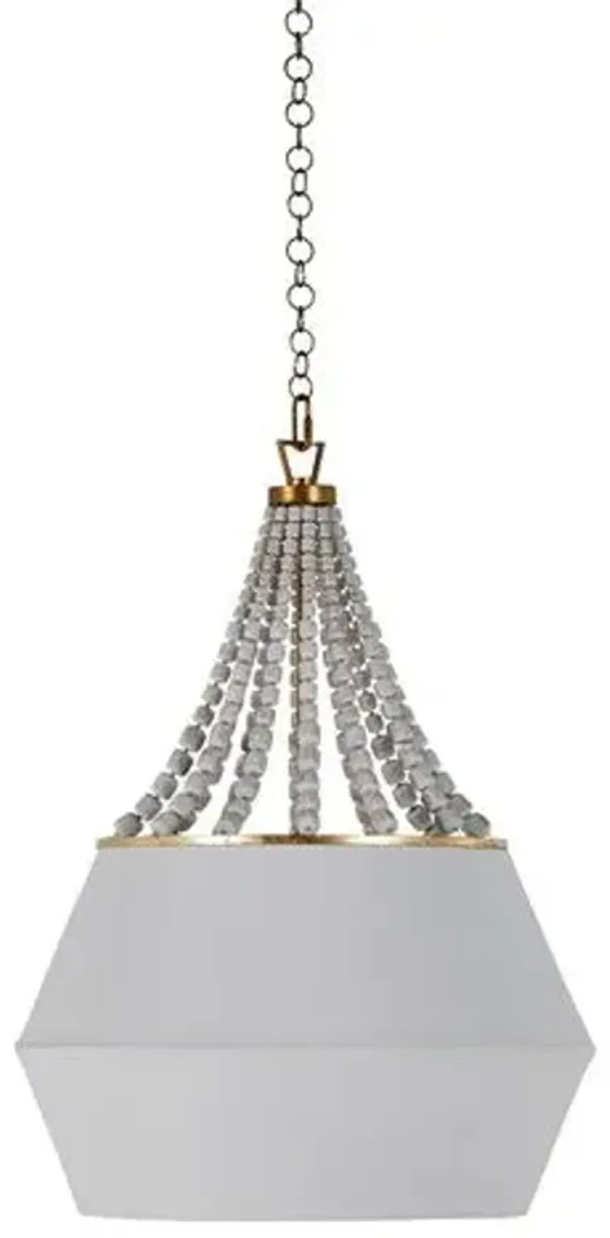 Soma Pendant - Antique Gold/White - Gabby