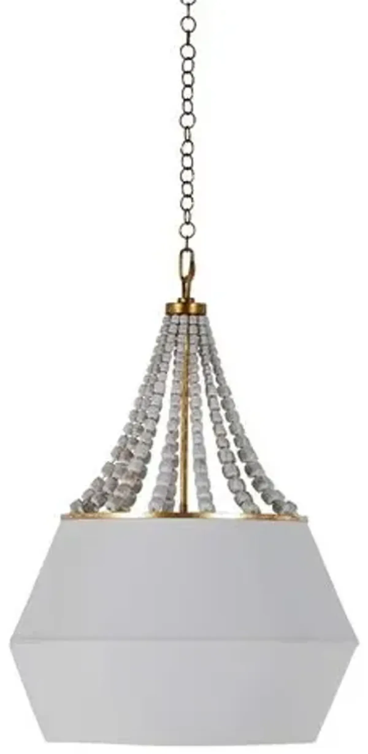 Soma Pendant - Antique Gold/White - Gabby