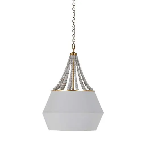 Soma Pendant - Antique Gold/White - Gabby