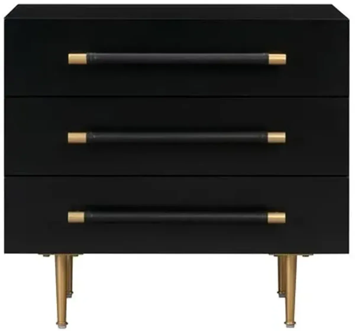 Aria Nightstand - Black/Gold