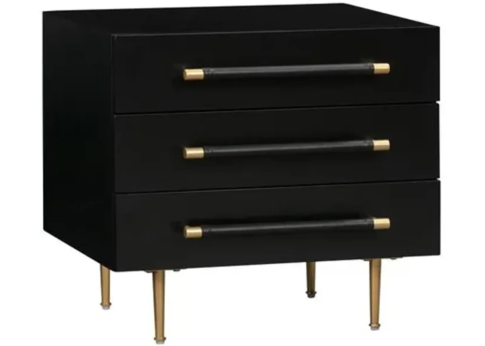 Aria Nightstand - Black/Gold