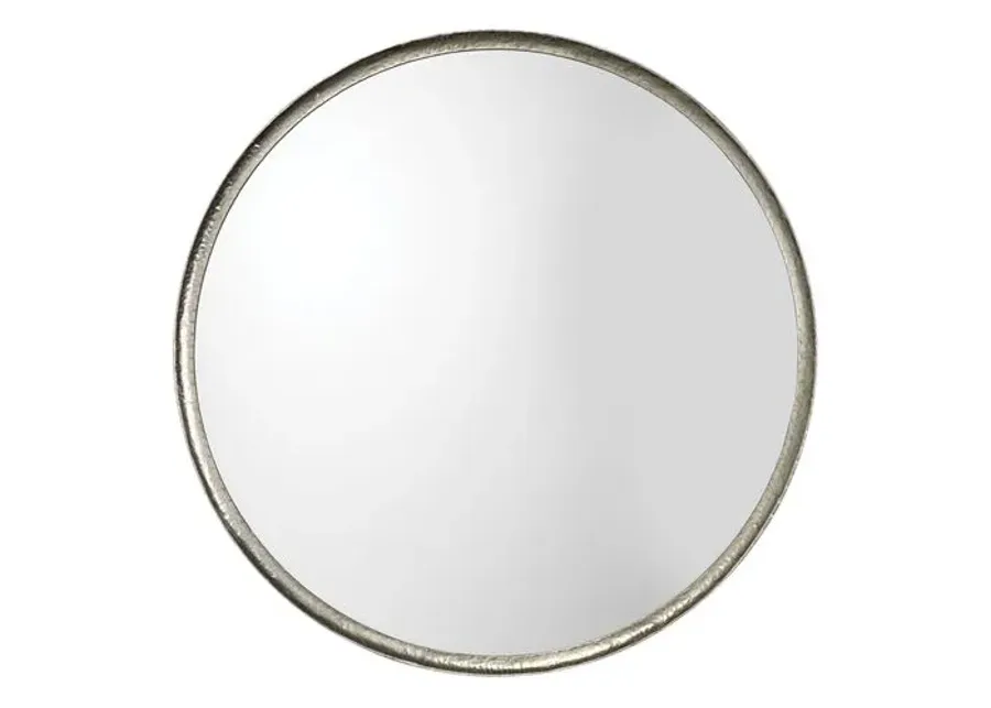 Refined 36" Round Wall Mirror - Silver Leaf - Jamie Young Co.