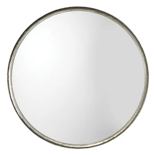 Refined 36" Round Wall Mirror - Silver Leaf - Jamie Young Co.