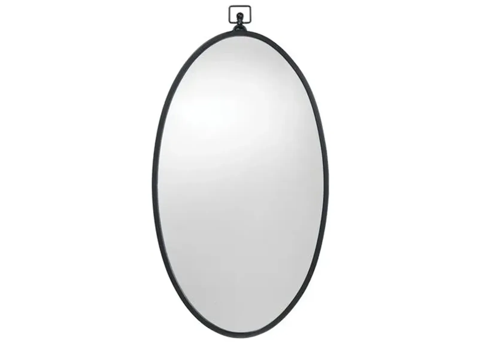 Wade Oval Wall Mirror - Black - Jamie Young Co.