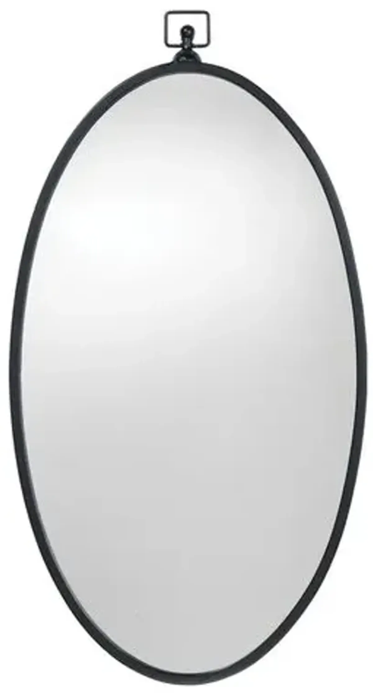 Wade Oval Wall Mirror - Black - Jamie Young Co.