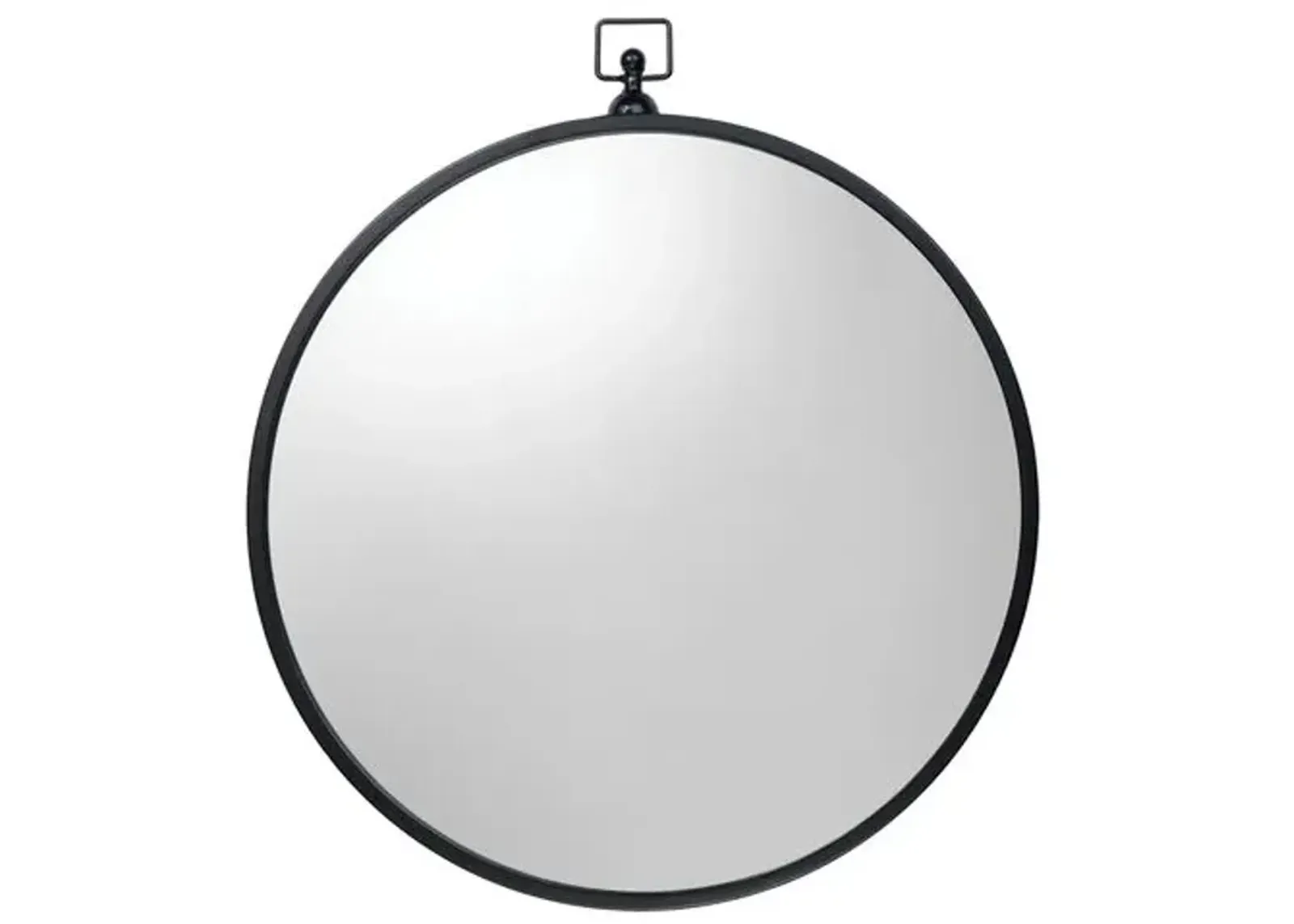 Zoe Round Wall Mirror - Black - Jamie Young Co.