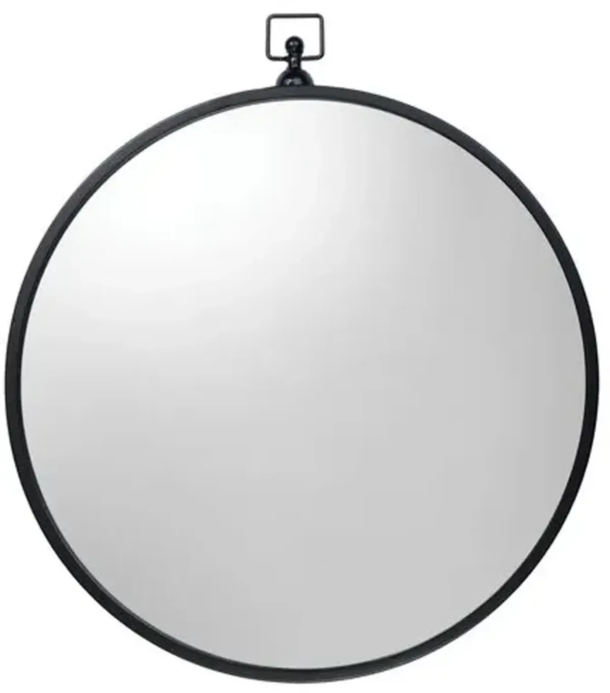 Zoe Round Wall Mirror - Black - Jamie Young Co.