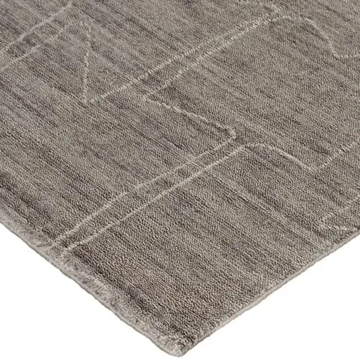 Marlena Abstract Handwoven Rug - Taupe/Ivory - Gray - Gray