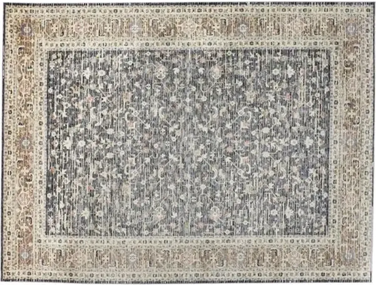 Hanna Ornamental Rug - Charcoal - Gray - Gray