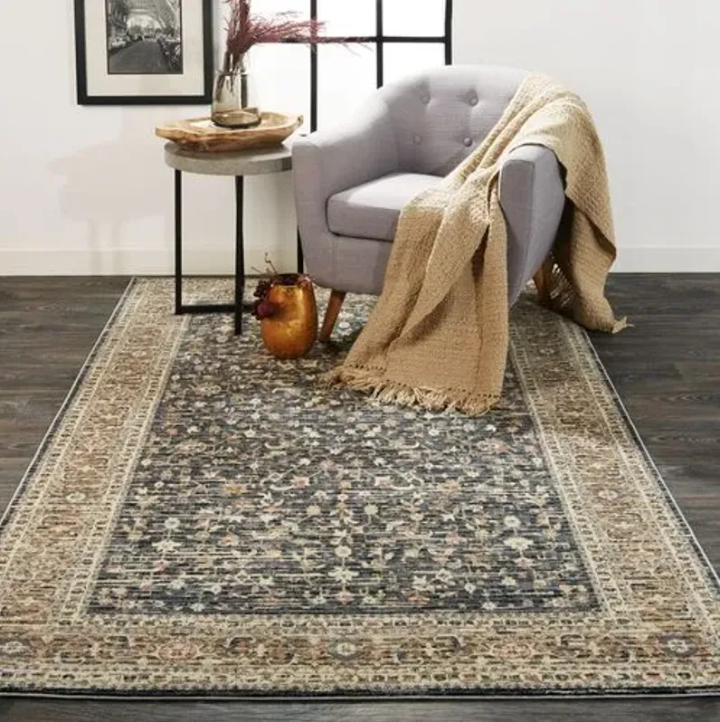 Hanna Ornamental Rug - Charcoal - Gray - Gray