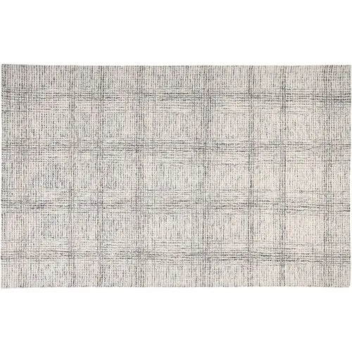 Natal Art Deco Hand-Tufted Rug - Gray - Gray