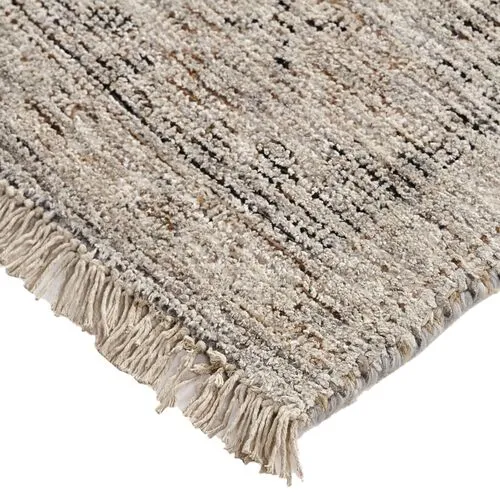 Renée Medallion Handwoven Rug - Gray - Gray