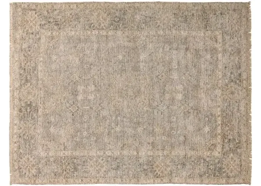 Renée Medallion Handwoven Rug - Gray - Gray