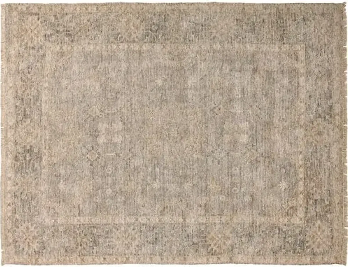 Renée Medallion Handwoven Rug - Gray - Gray