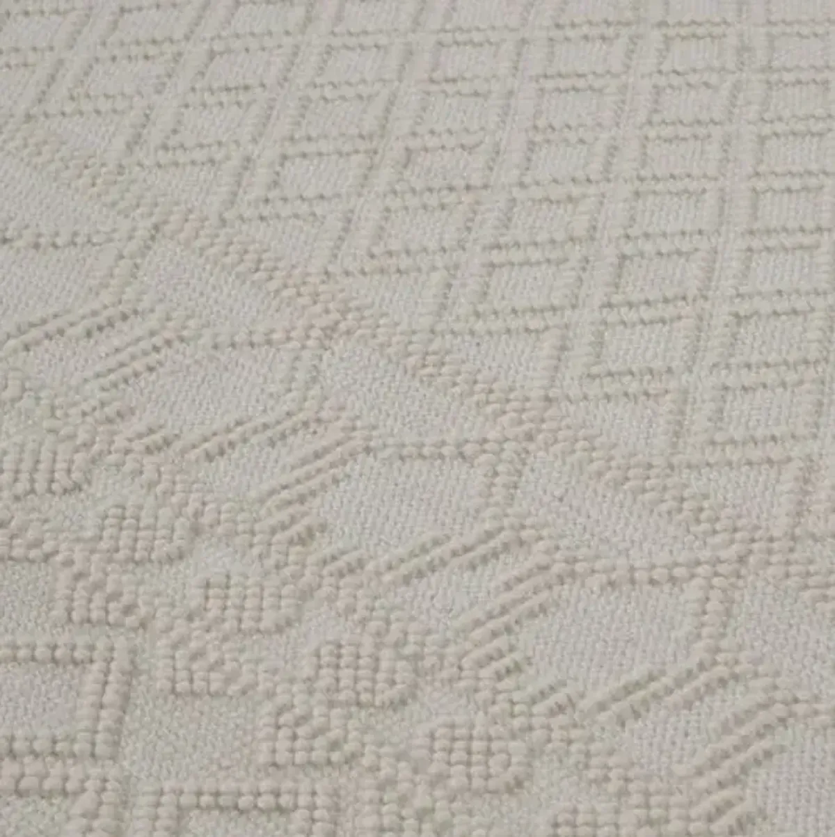 Lauren Geometric Handwoven Rug - Ivory - Ivory