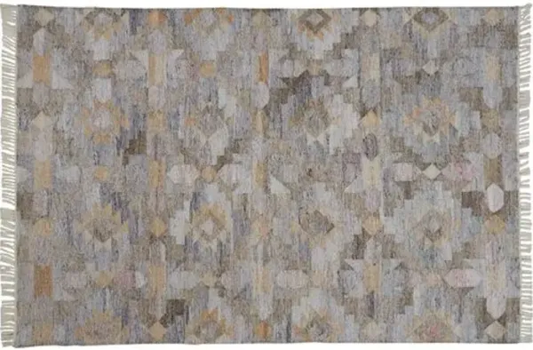 Estie Geometric Handwoven Rug - Gray - Gray