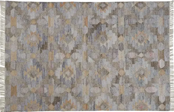 Estie Geometric Handwoven Rug - Gray - Gray