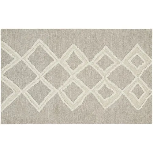 Emmalee Geometric Hand-Tufted Rug - Brown - Brown