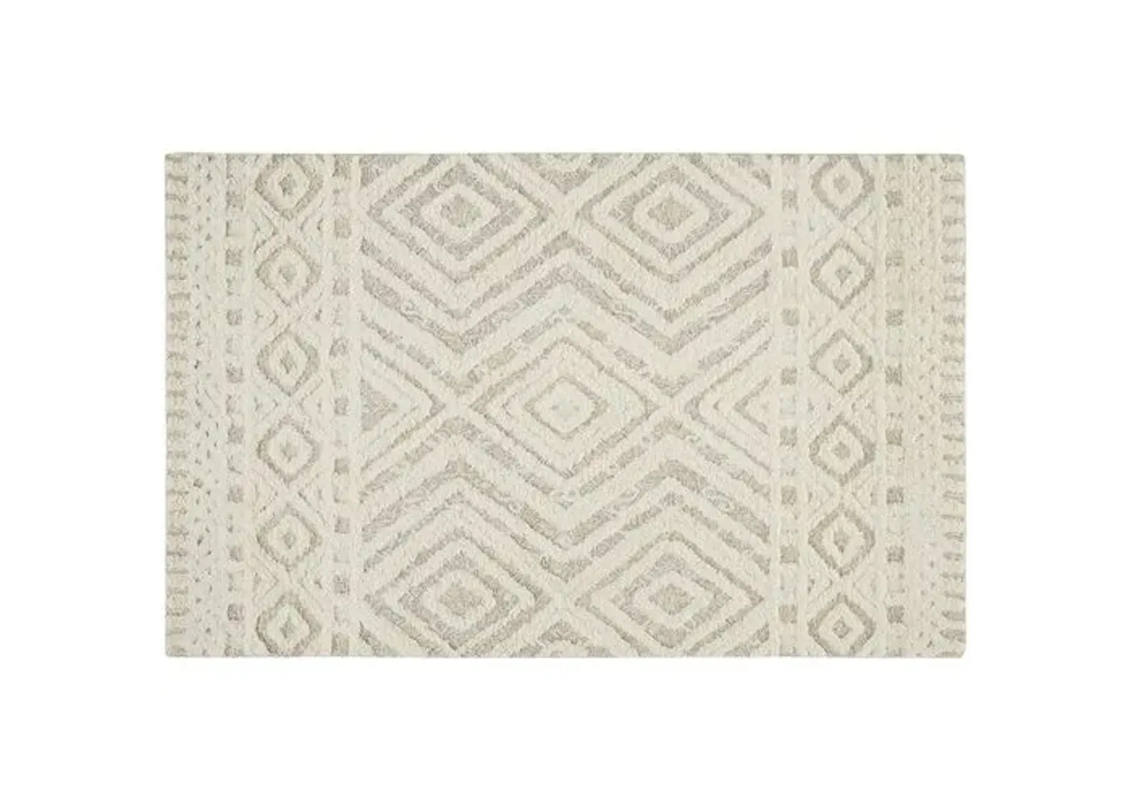 Emmalee Geometric Hand-Tufted Rug - Beige - Beige