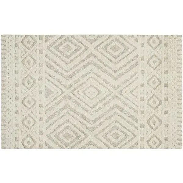 Emmalee Geometric Hand-Tufted Rug - Beige - Beige