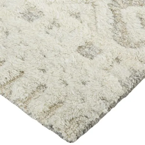 Emmalee Geometric Hand-Tufted Rug - Beige - Beige