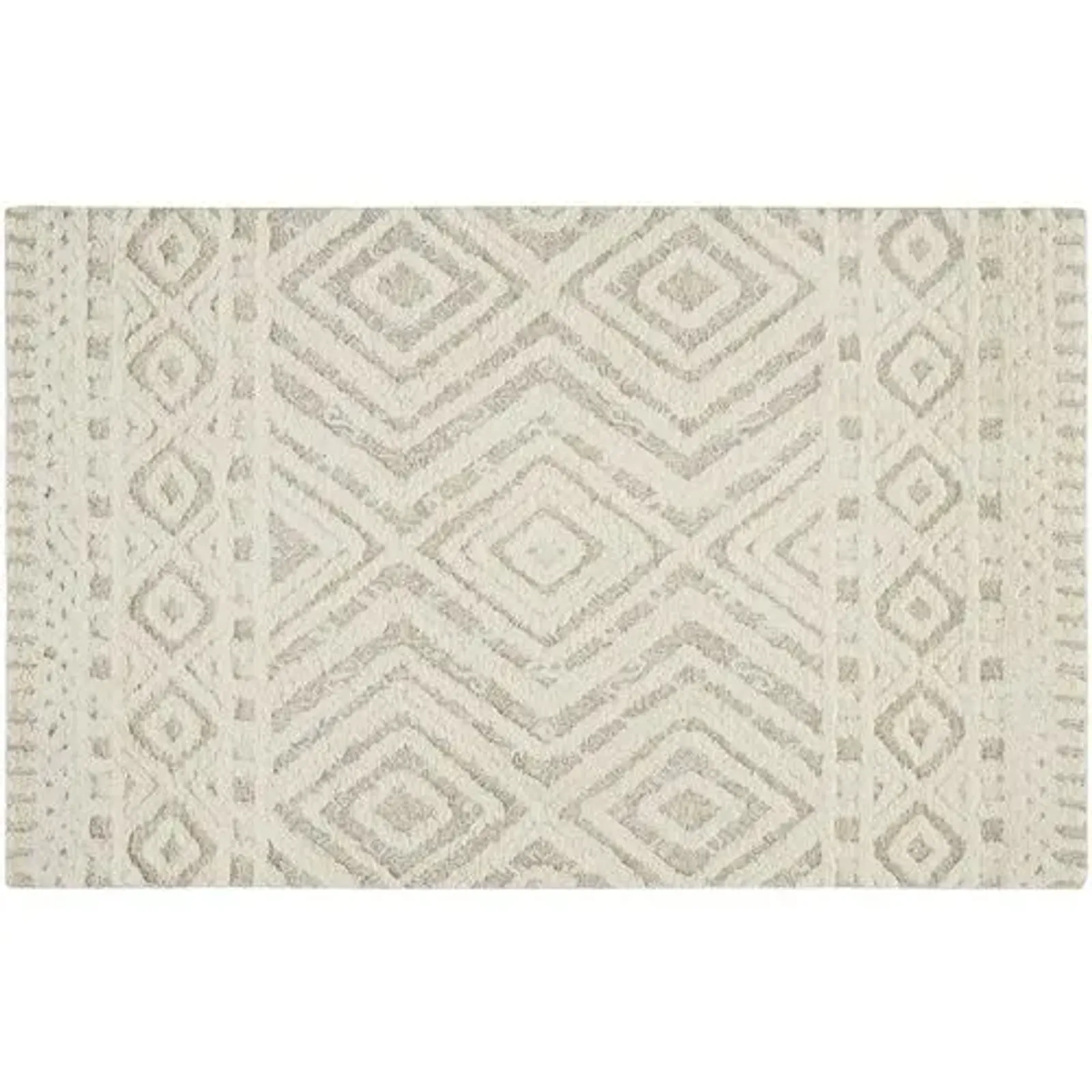 Emmalee Geometric Hand-Tufted Rug - Beige - Beige