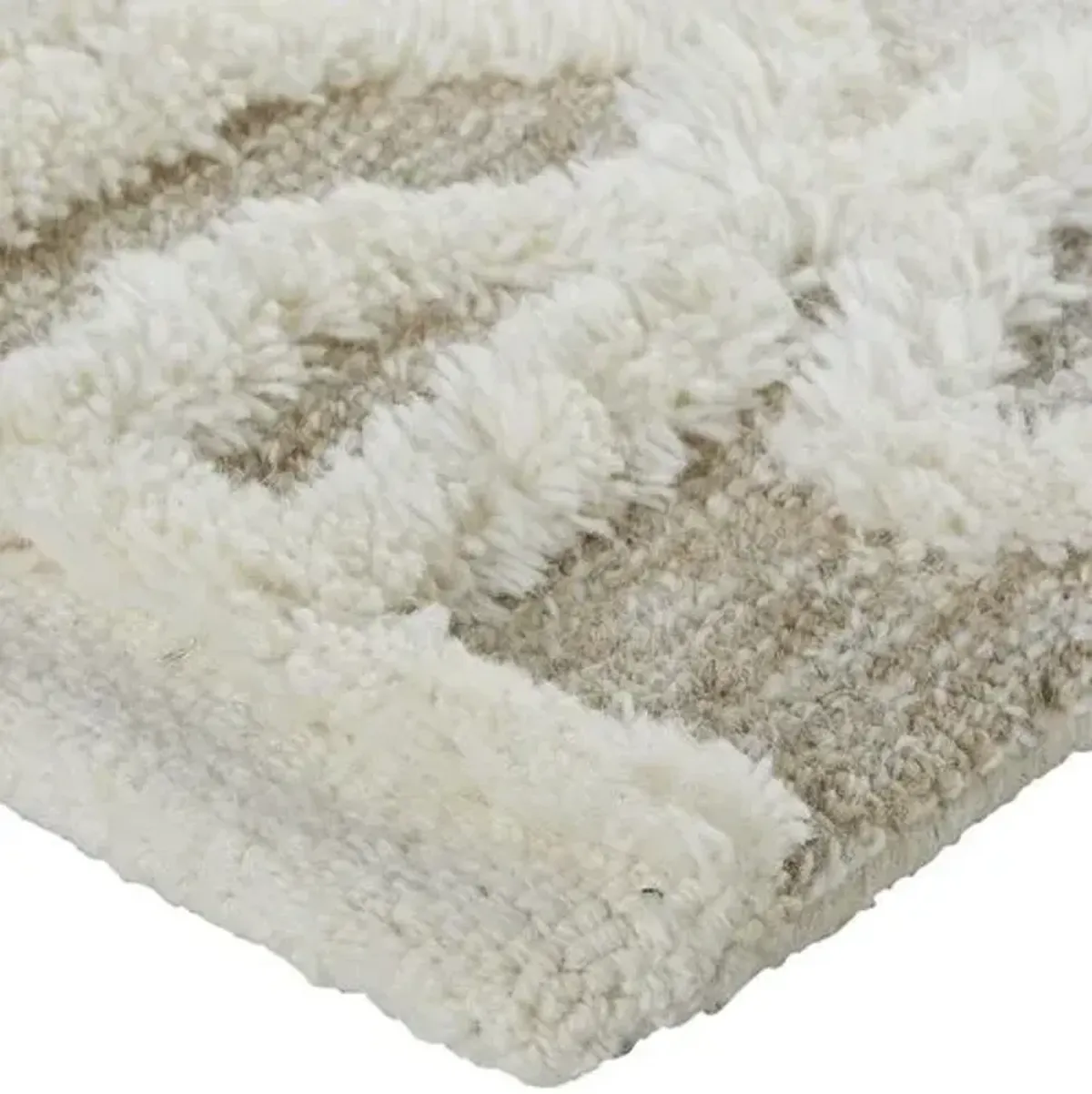 Emmalee Geometric Hand-Tufted Rug - Ivory - Ivory