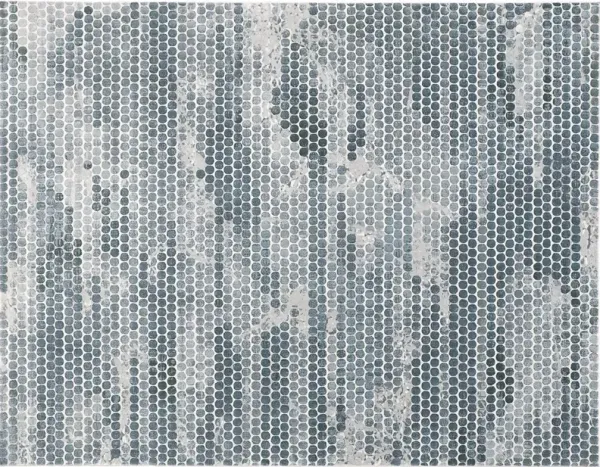 Hadley Abstract Rug - Blue/Silver - Blue