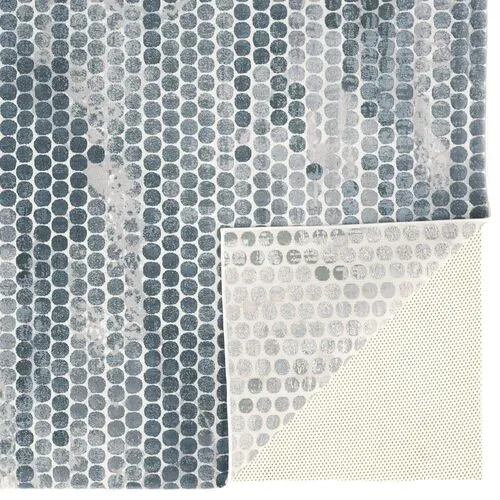 Hadley Abstract Rug - Blue/Silver - Blue