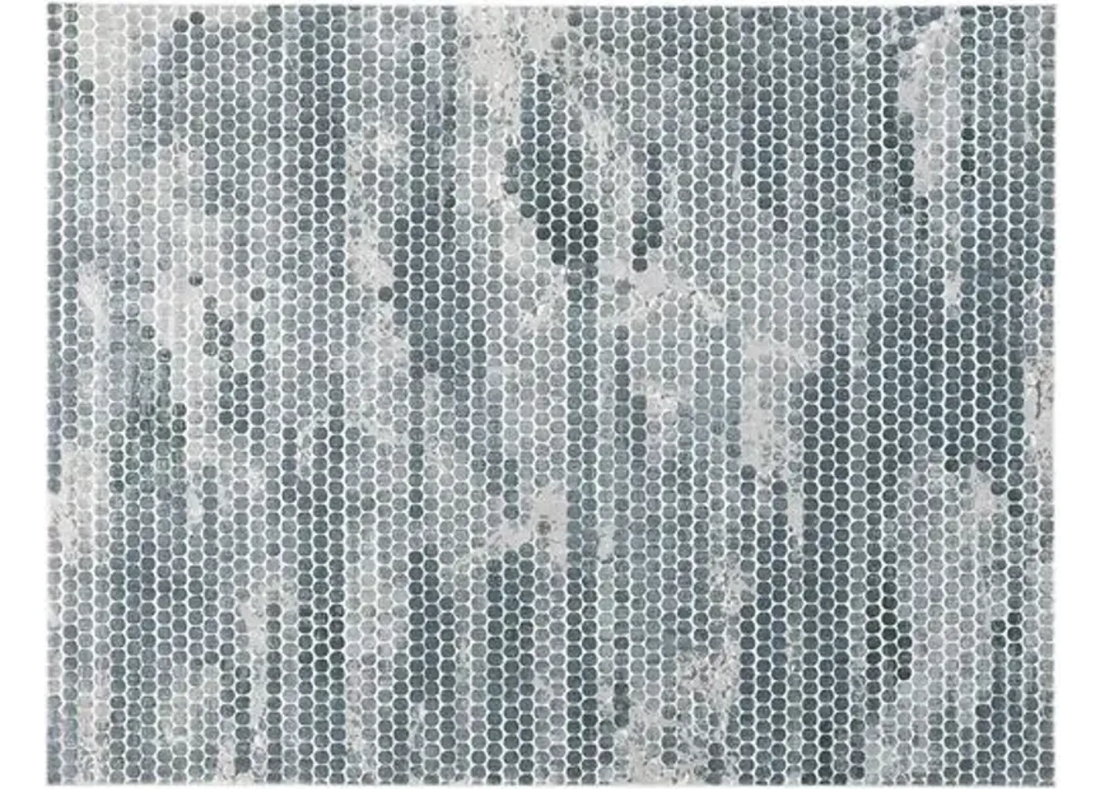 Hadley Abstract Rug - Blue/Silver - Blue