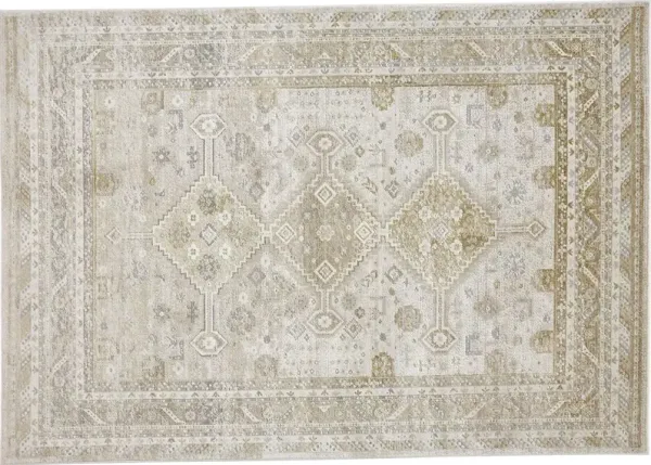 Jessa Ornamental Rug, Gold/Ivory