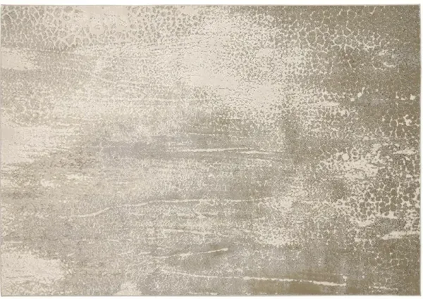 Jessa Distressed Rug, Ivory/Gold