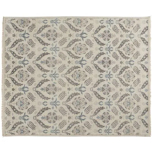 Jean Ornamental Hand-Knotted Rug - Beige - Beige