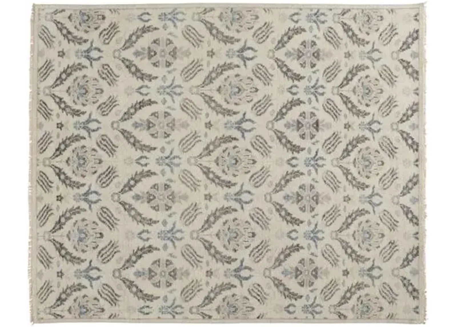 Jean Ornamental Hand-Knotted Rug - Beige - Beige